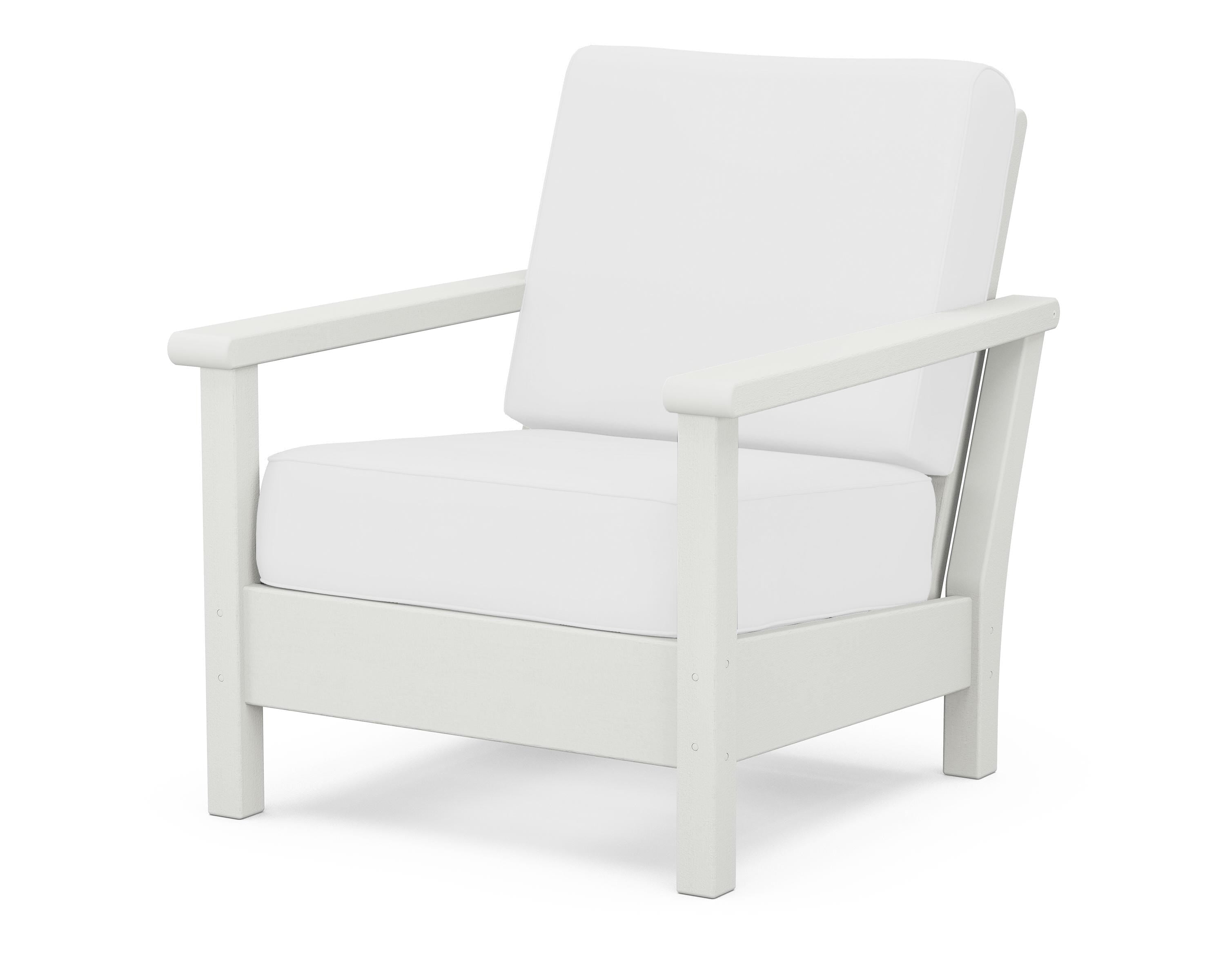 POLYWOOD® Harbour Deep Seating Chair in Vintage White / Natural