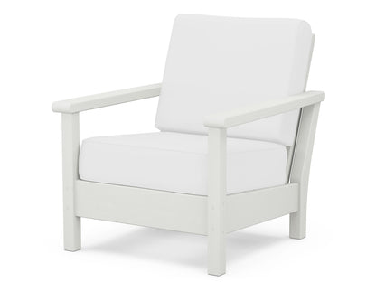 POLYWOOD® Harbour Deep Seating Chair in Vintage White / Natural