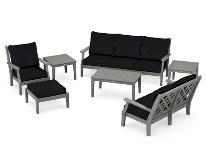 Country Living Wovendale 7-Piece Deep Seating Set in Slate Grey / Midnight Linen
