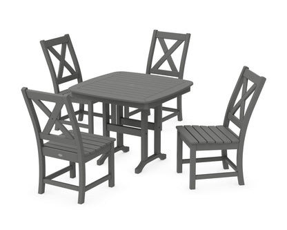 POLYWOOD® Braxton Side Chair 5-Piece Dining Set in Slate Grey