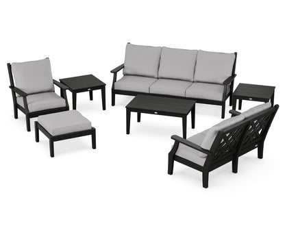 Country Living Wovendale 7-Piece Deep Seating Set in Black / Granite