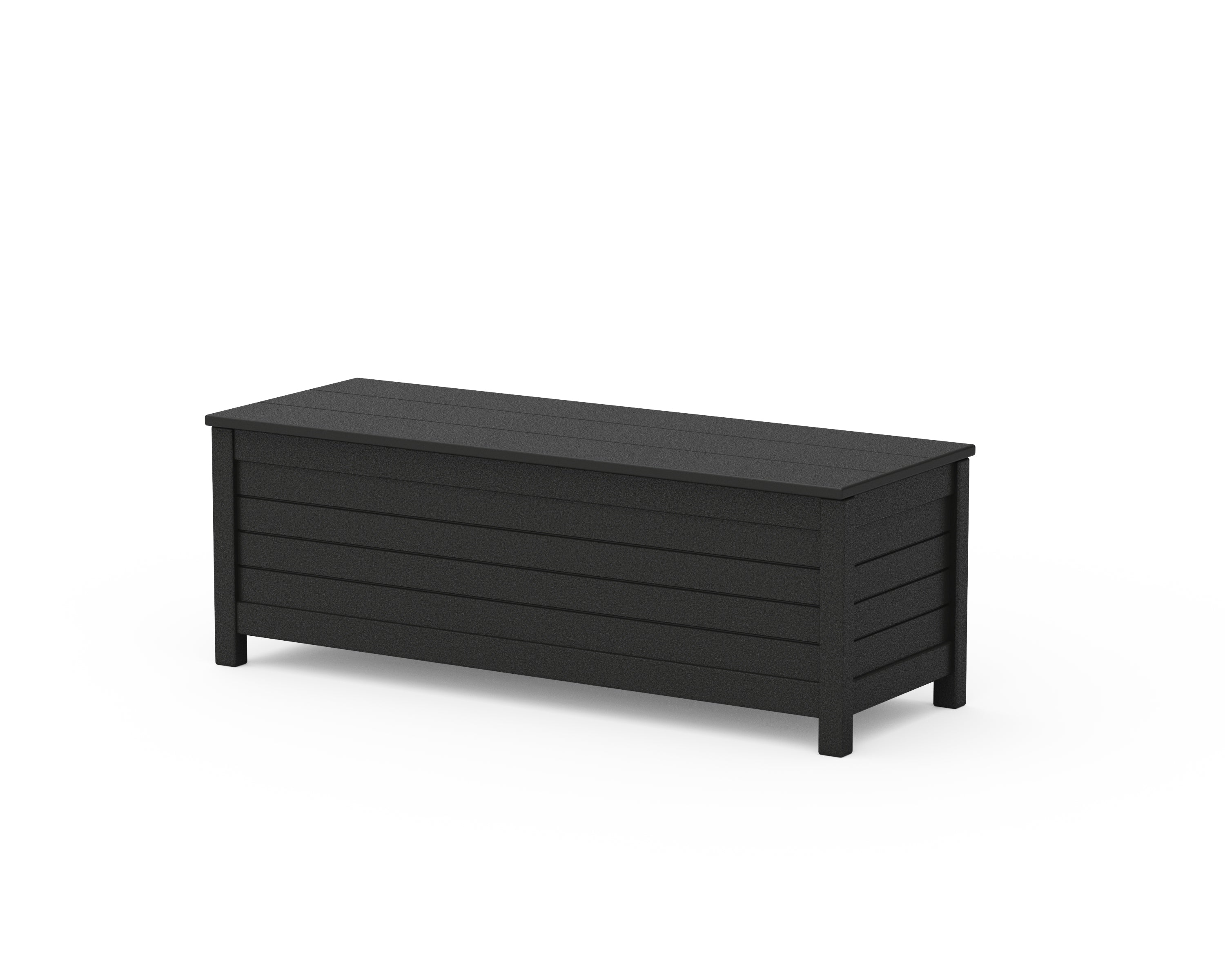 POLYWOOD® Nautical 48" Storage Bench in Black