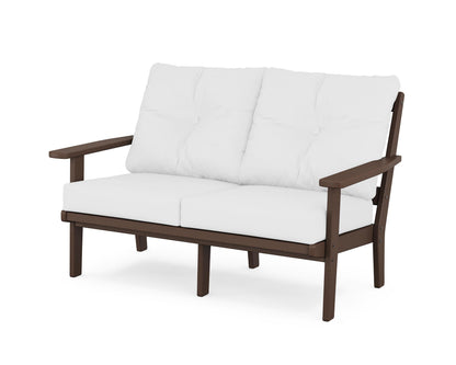 POLYWOOD® Prairie Deep Seating Loveseat in Mahogany / Natural