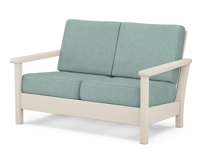 POLYWOOD® Harbour Deep Seating Loveseat in Sand / Glacier Spa