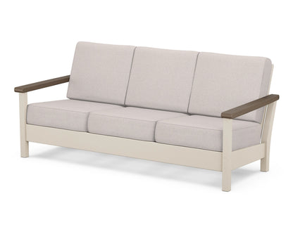 POLYWOOD® Harbour Deep Seating Sofa in Sand / Kona / Dune Burlap