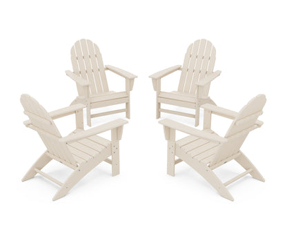 POLYWOOD® Vineyard 4-Piece Adirondack Conversation Set in Sand