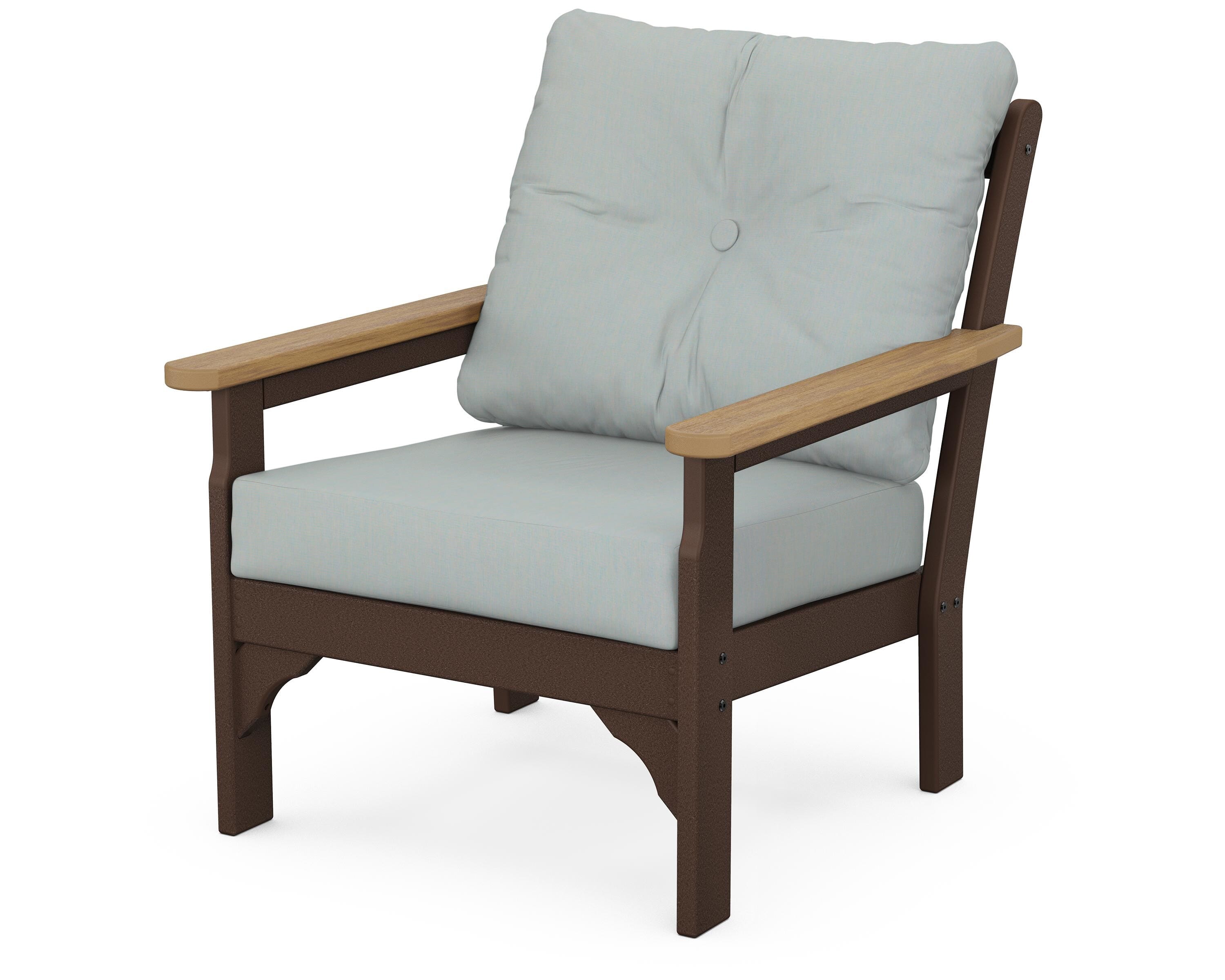 POLYWOOD® Vineyard Deep Seating Chair in Mahogany / Natural / Spa