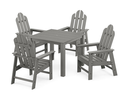 POLYWOOD® Long Island 5-Piece Parsons Dining Set in Slate Grey