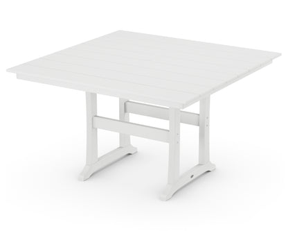 POLYWOOD® Farmhouse Trestle 59" Counter Table in White