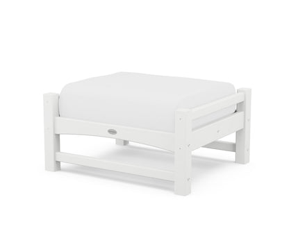 POLYWOOD® Club Ottoman in White / Natural