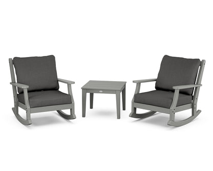 Country Living Wovendale 3-Piece Deep Seating Rocker Set in Slate Grey / Spectrum Carbon