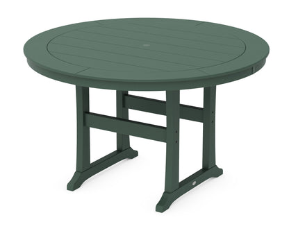 POLYWOOD® Nautical Trestle 60" Round Counter Table in Green