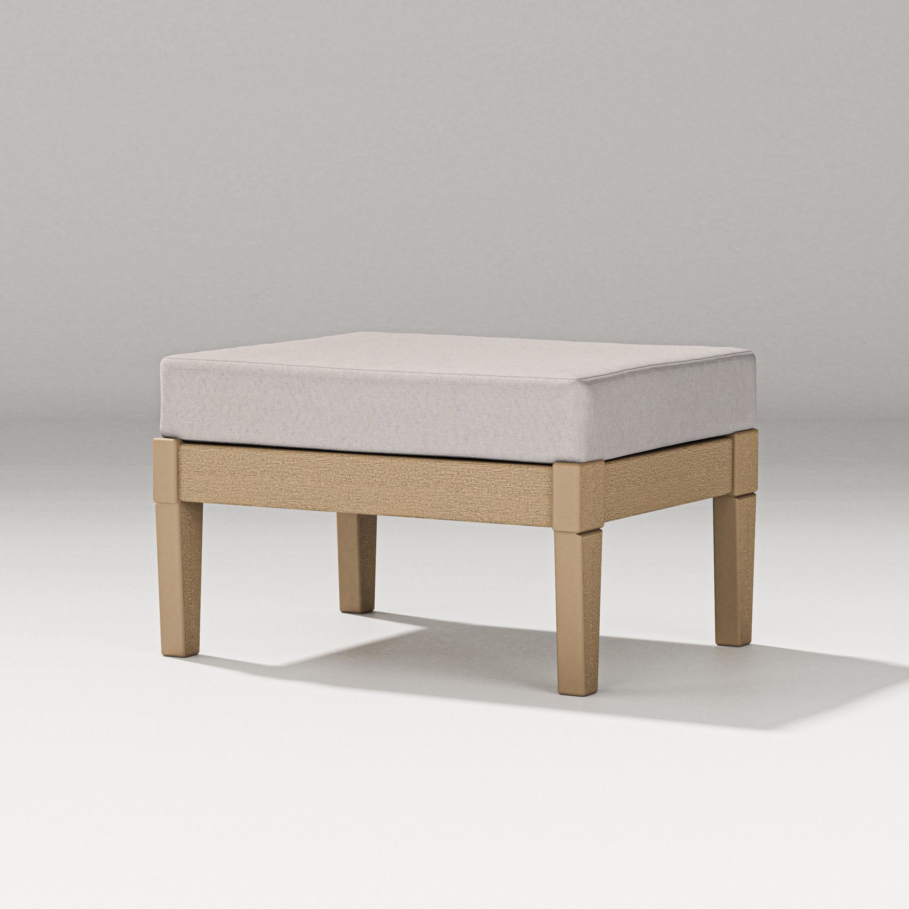 PW Designer Series Estate Lounge Ottoman in Vintage Sahara / Dune Burlap