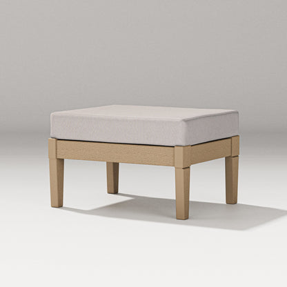 PW Designer Series Estate Lounge Ottoman in Vintage Sahara / Dune Burlap