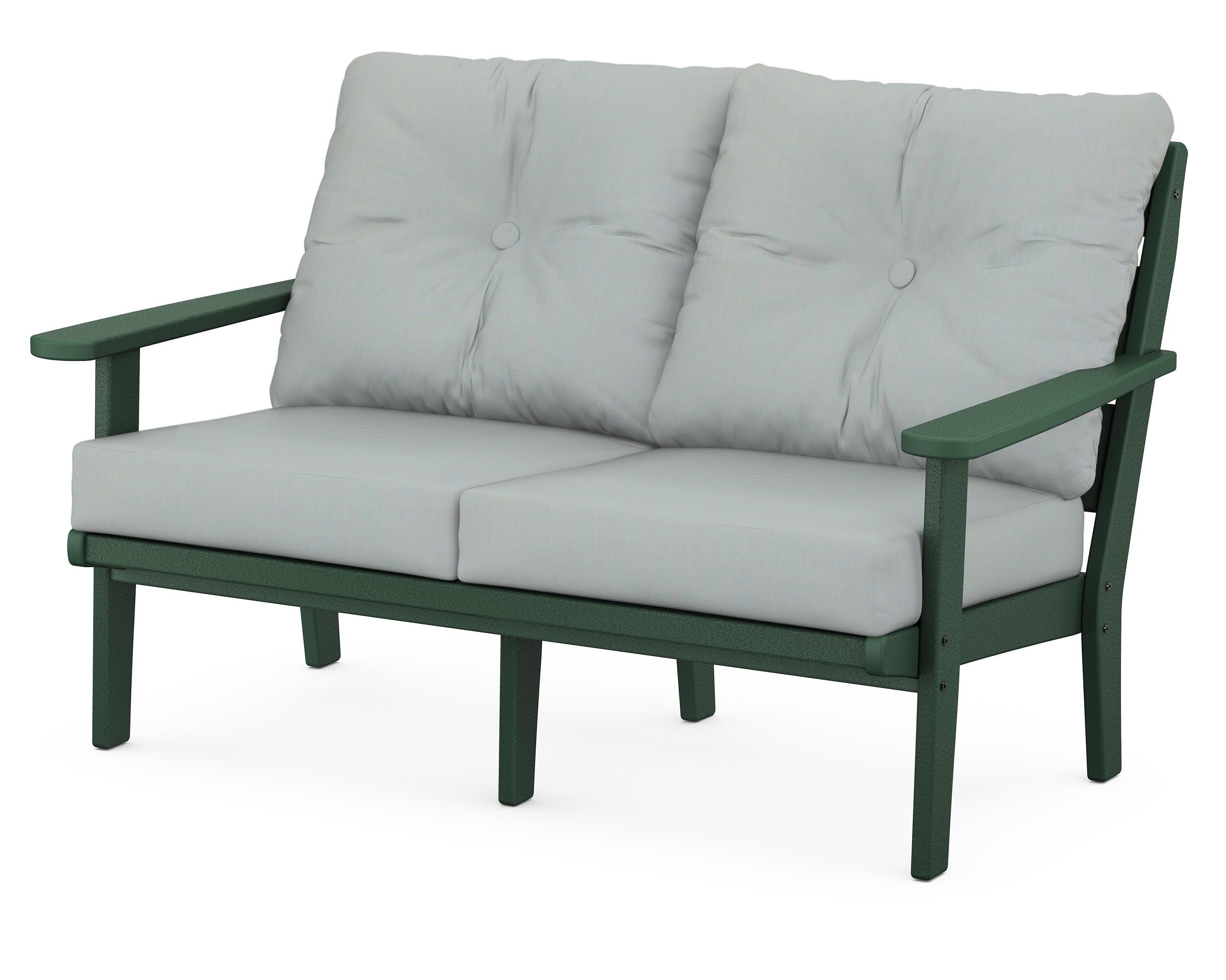 POLYWOOD® Lakeside Deep Seating Loveseat in Green / Spa