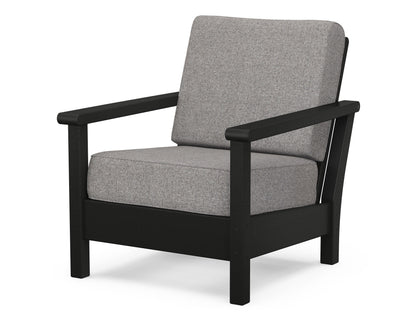 POLYWOOD® Harbour Deep Seating Chair in Black / Grey Mist