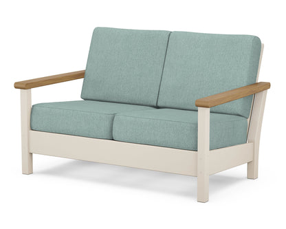 POLYWOOD® Harbour Deep Seating Loveseat in Sand / Natural / Glacier Spa
