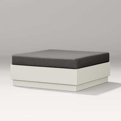 PW Designer Series Elevate Lounge Ottoman in Vintage White / Spectrum Carbon