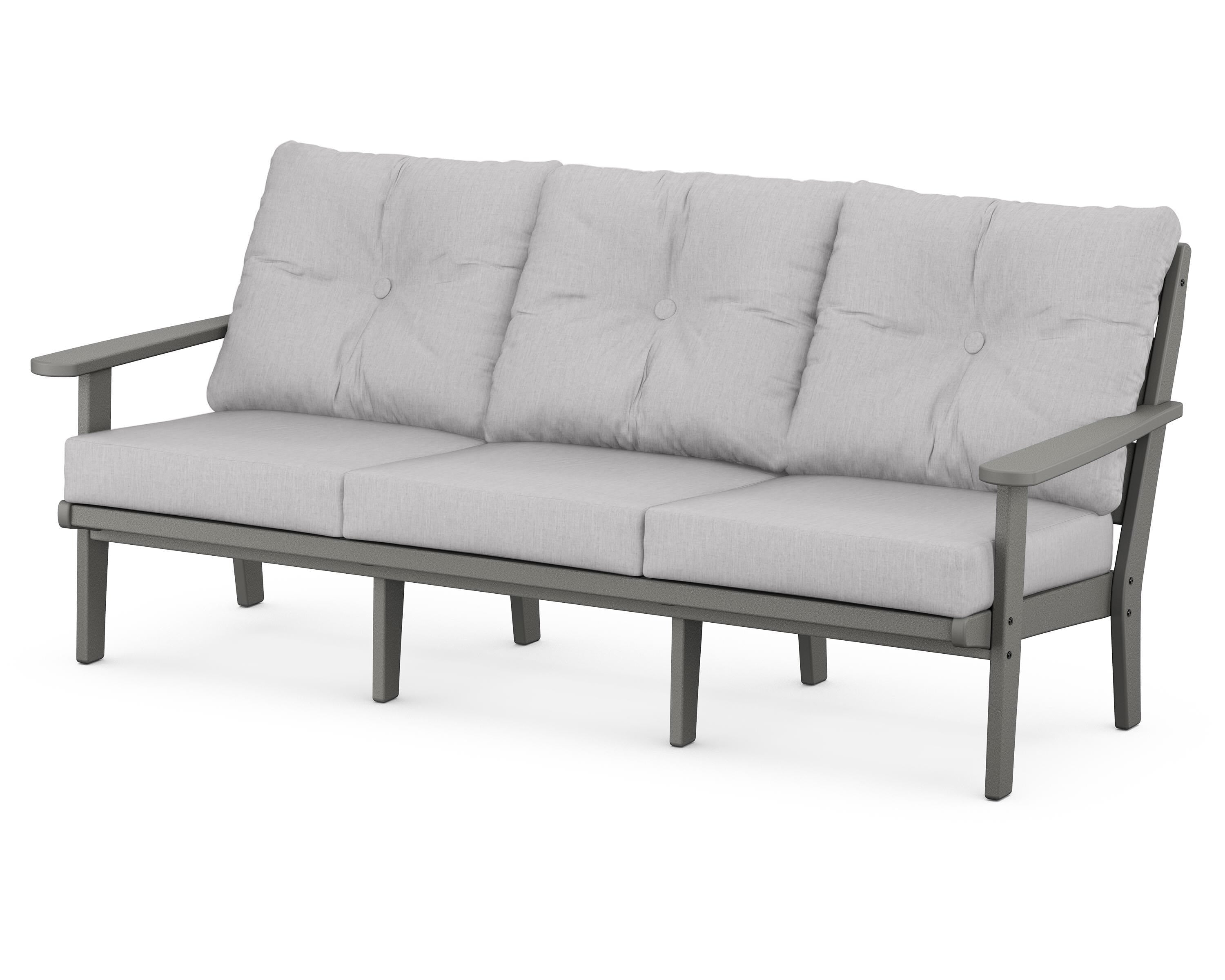 POLYWOOD® Lakeside Deep Seating Sofa in Slate Grey / Granite