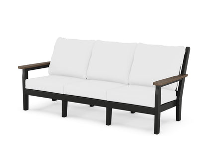 POLYWOOD® Chippendale Deep Seating Sofa in Black / Kona / Natural