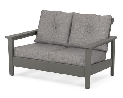 POLYWOOD® Prescott Deep Seating Loveseat in Slate Grey / Grey Mist