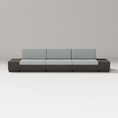 PW Designer Series Elevate Straight Sectional in Vintage Coffee / Spa