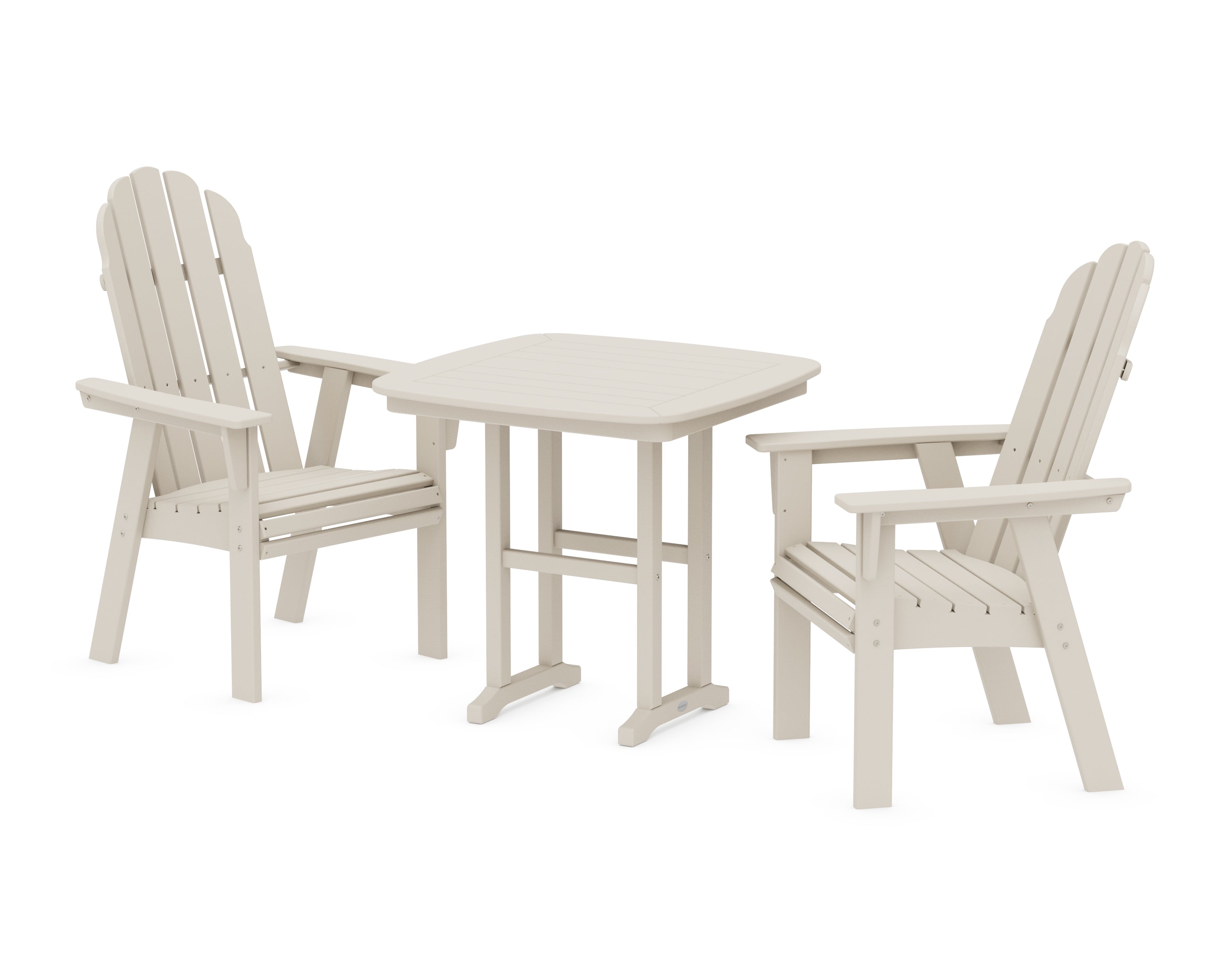 POLYWOOD® Vineyard Adirondack 3-Piece Dining Set in Sand