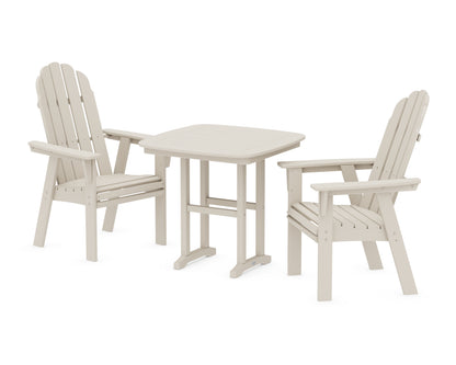 POLYWOOD® Vineyard Adirondack 3-Piece Dining Set in Sand