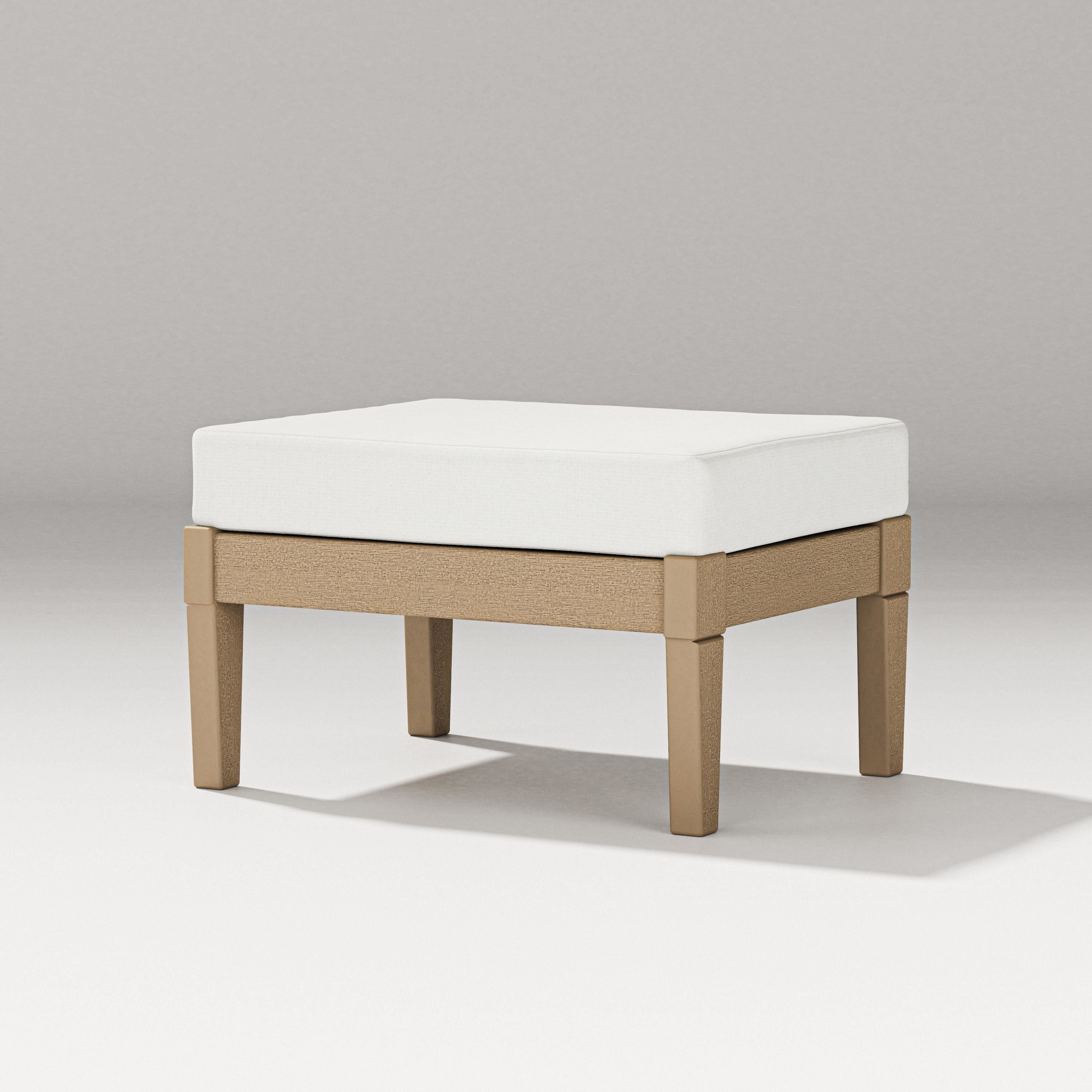 PW Designer Series Estate Lounge Ottoman in Vintage Sahara / Natural Linen