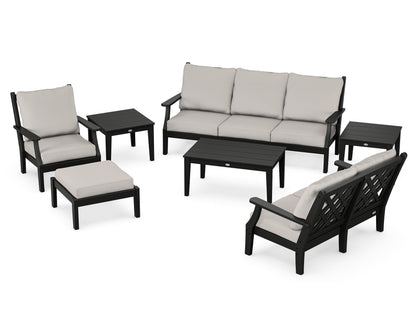 Country Living Wovendale 7-Piece Deep Seating Set in Black / Cast Ash