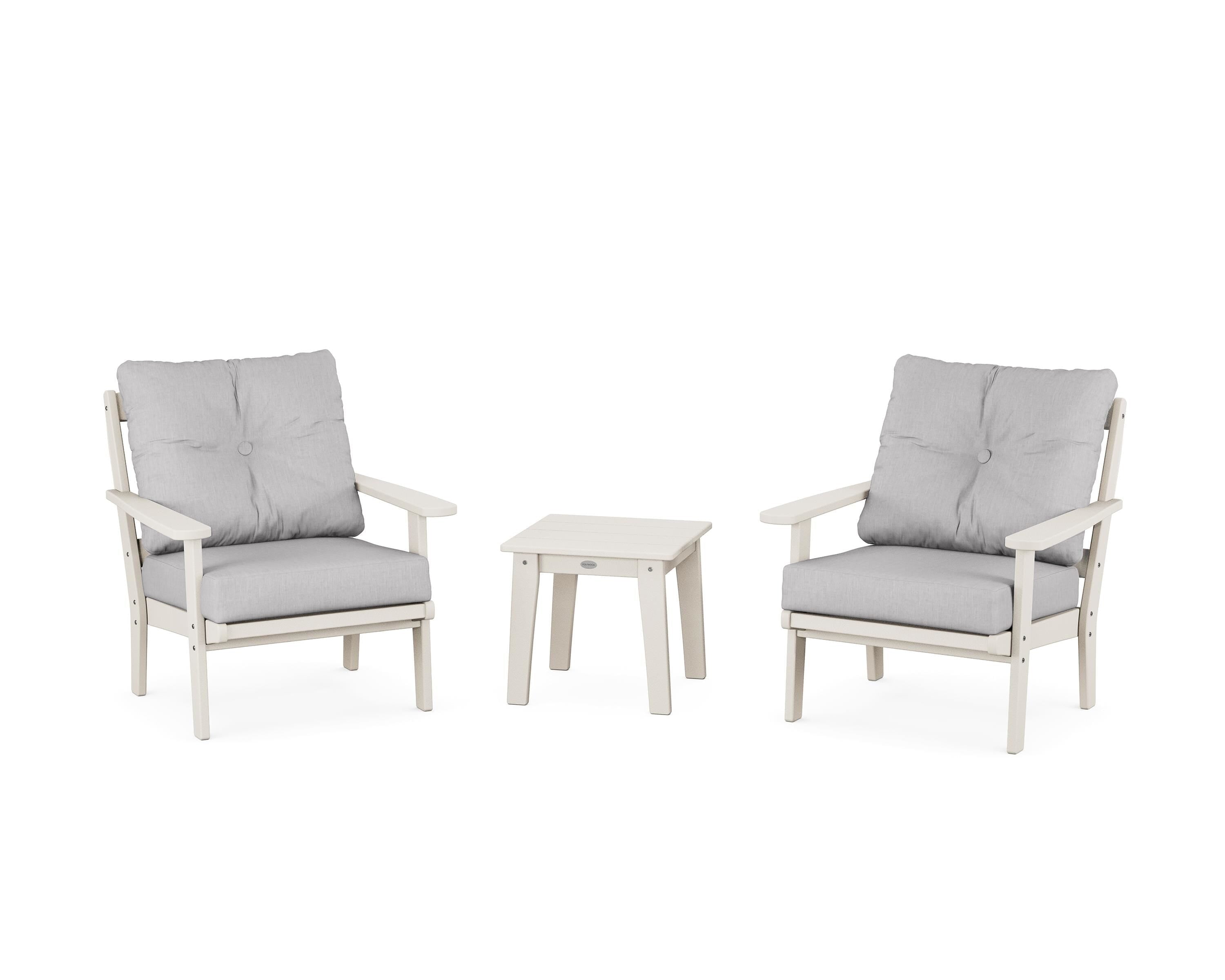 POLYWOOD® Mission 3-Piece Deep Seating Set in Sand / Granite