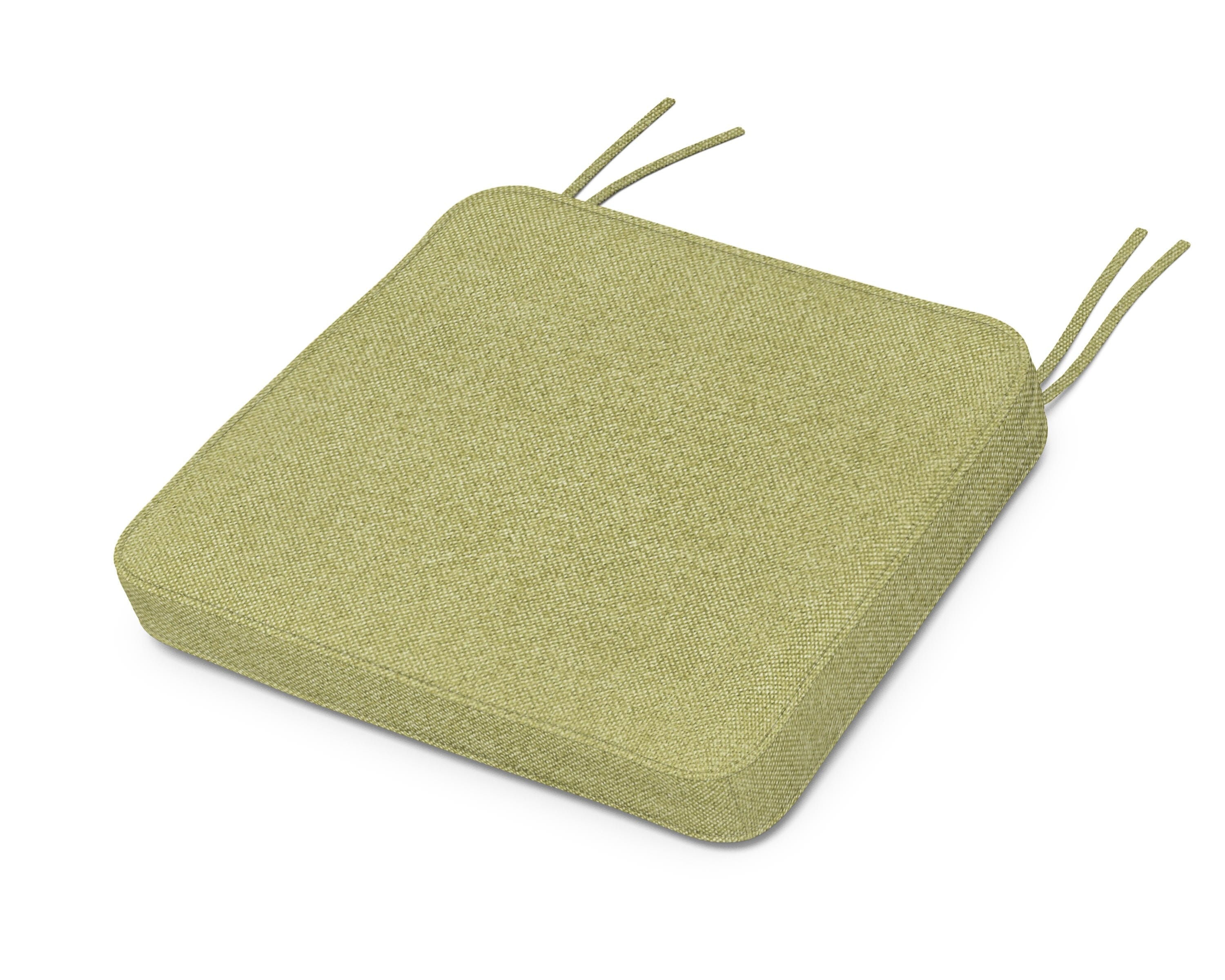 Martha Stewart by POLYWOOD® Chinoiserie Arm Chair Seat Cushion in Chartreuse Boucle