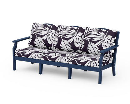 Draper James™ by  POLYWOOD® Savannah Deep Seating Sofa in Navy / Leaf Navy