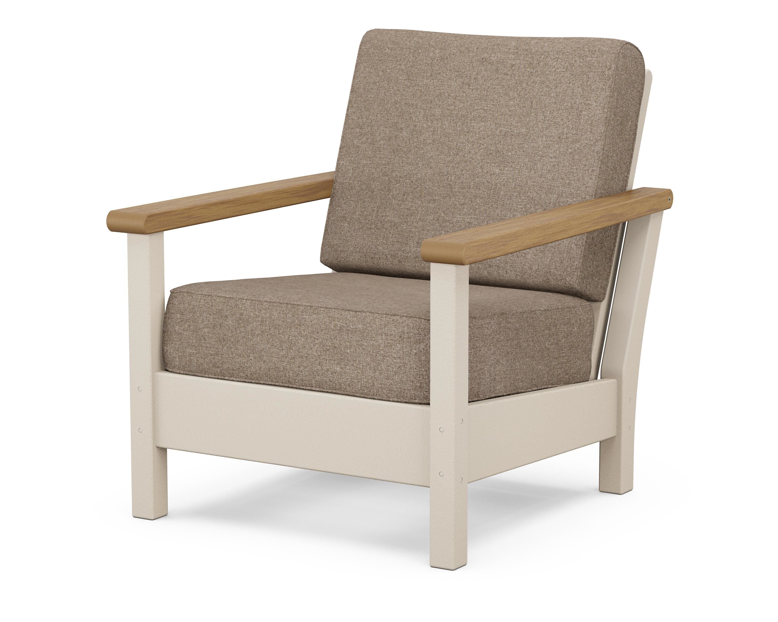 POLYWOOD® Harbour Deep Seating Chair in Sand / Natural / Spiced Burlap