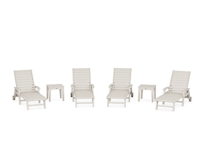 POLYWOOD® Signature Chaise 6-Piece Set with Wheels in Sand