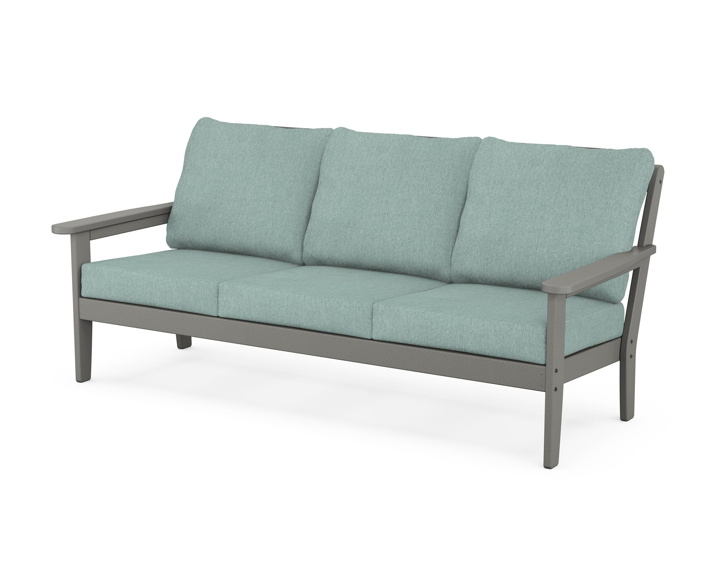 Country Living Cottage Deep Seating Sofa in Slate Grey / Glacier Spa