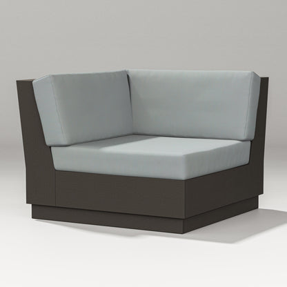 PW Designer Series Elevate Modular Corner Chair in Vintage Coffee / Spa