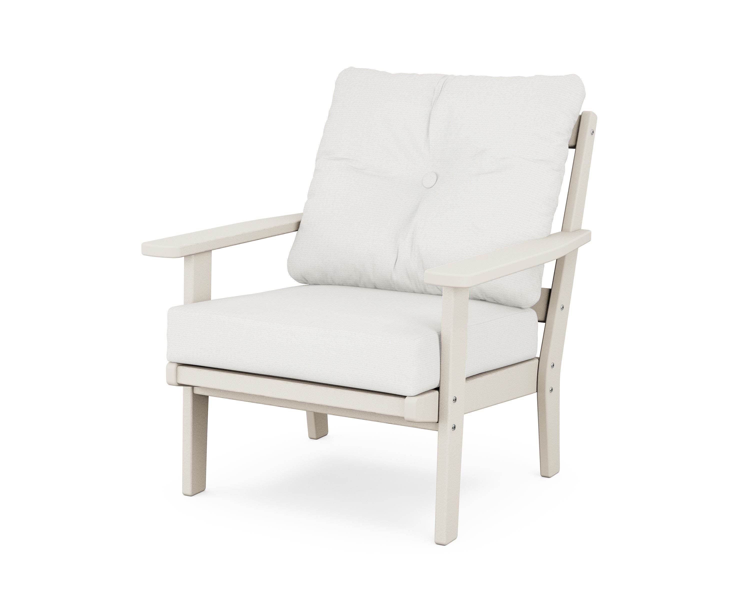 POLYWOOD® Prairie Deep Seating Chair in Sand / Natural Linen