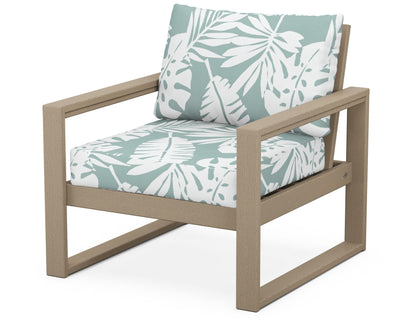POLYWOOD® EDGE Club Chair in Vintage Sahara / Leaf Glacier Spa