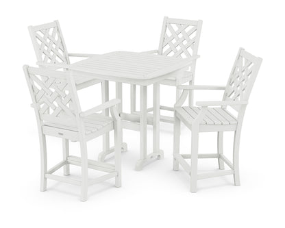 Country Living Wovendale 5-Piece Counter Set in White