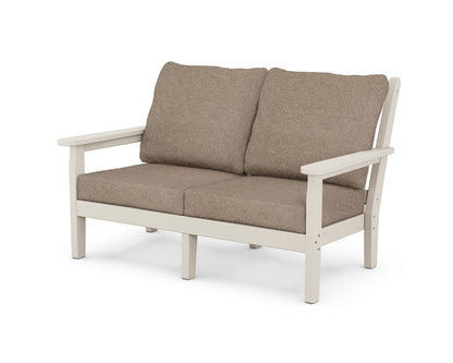 POLYWOOD® Chippendale Deep Seating Loveseat in Sand / Spiced Burlap