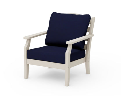 Draper James™ by  POLYWOOD® Savannah Deep Seating Chair in Sand / Navy