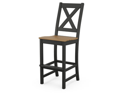 POLYWOOD® Braxton Bar Side Chair in Black / Natural