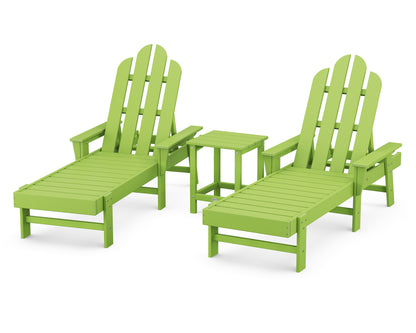 POLYWOOD® Long Island Chaise 3-Piece Set in Lime