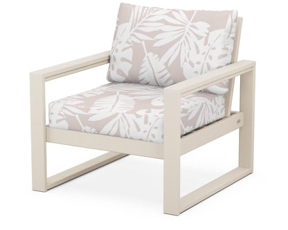 POLYWOOD® EDGE Club Chair in Sand / Leaf Dune Burlap