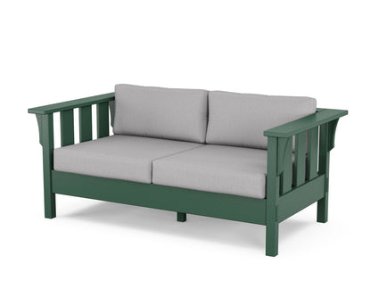 Martha Stewart by POLYWOOD® Acadia Deep Seating Loveseat in Green / Granite