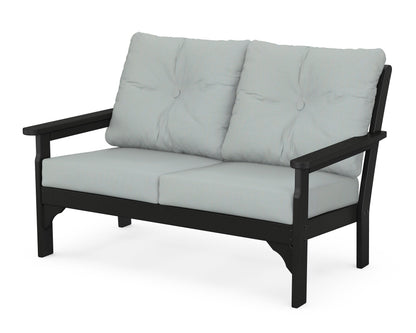 POLYWOOD® Vineyard Deep Seating Loveseat in Black / Spa