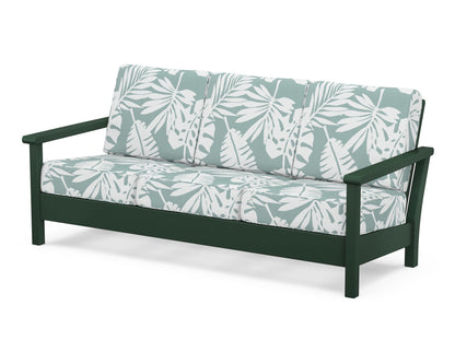 POLYWOOD® Harbour Deep Seating Sofa in Green / Leaf Glacier Spa