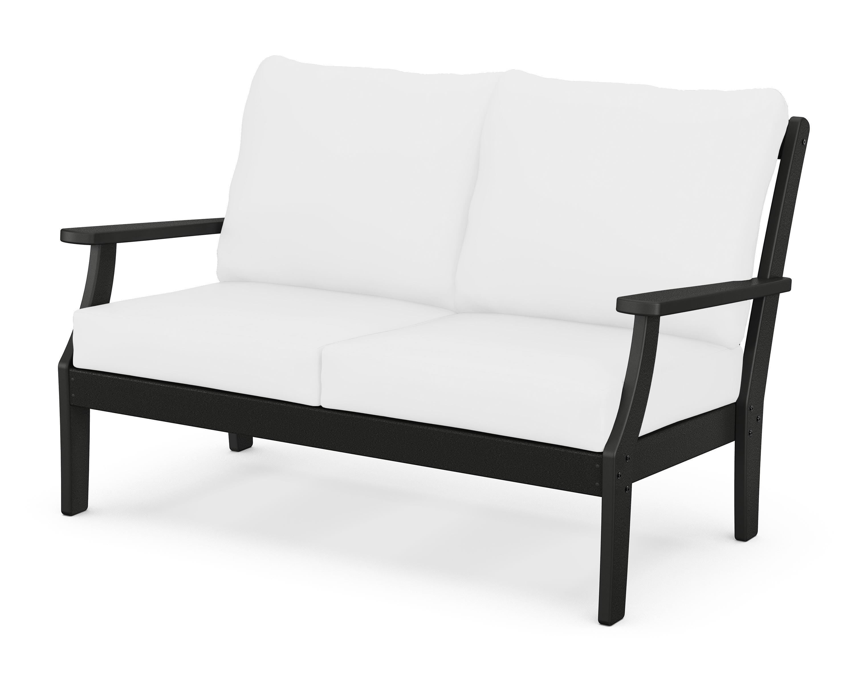 POLYWOOD® Braxton Deep Seating Loveseat in Black / Natural