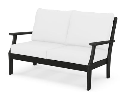 POLYWOOD® Braxton Deep Seating Loveseat in Black / Natural